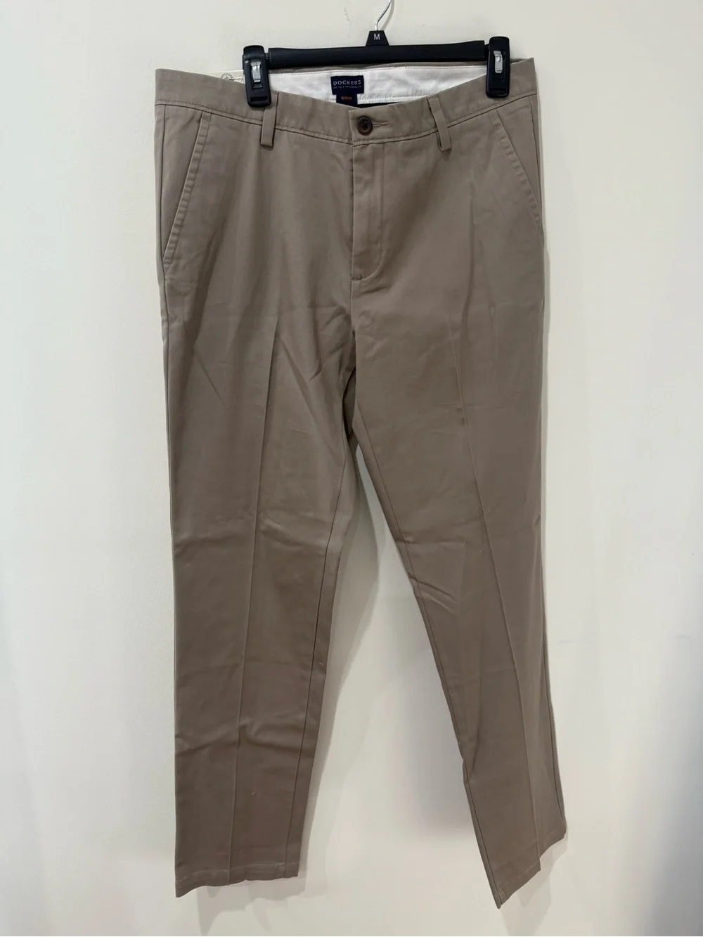 Dockers Men's Chino Pants in Light Khaki/Taupe Slim Fit New with Tags 34x34